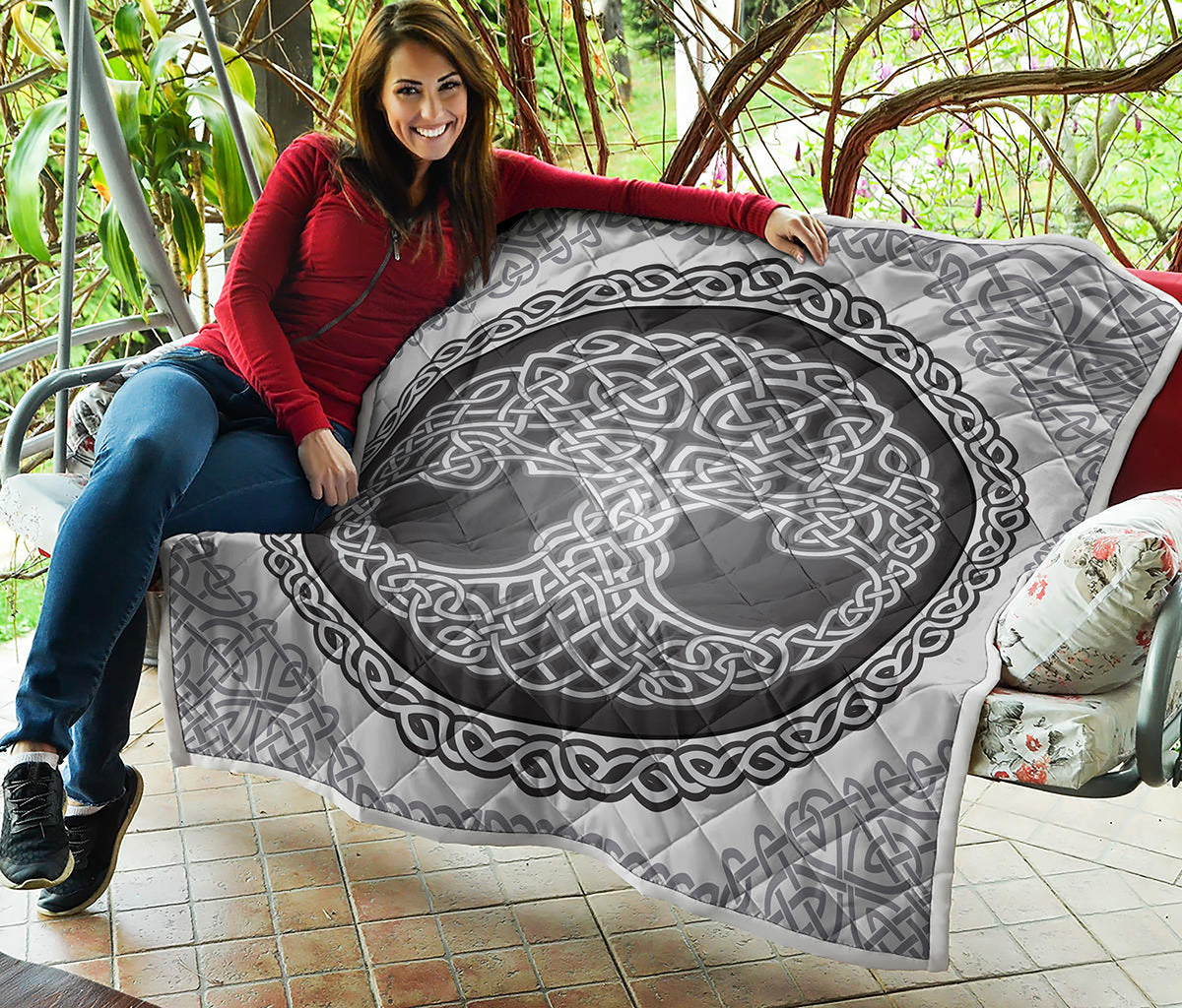 Celtic Knot Tree Of Life Print Quilt