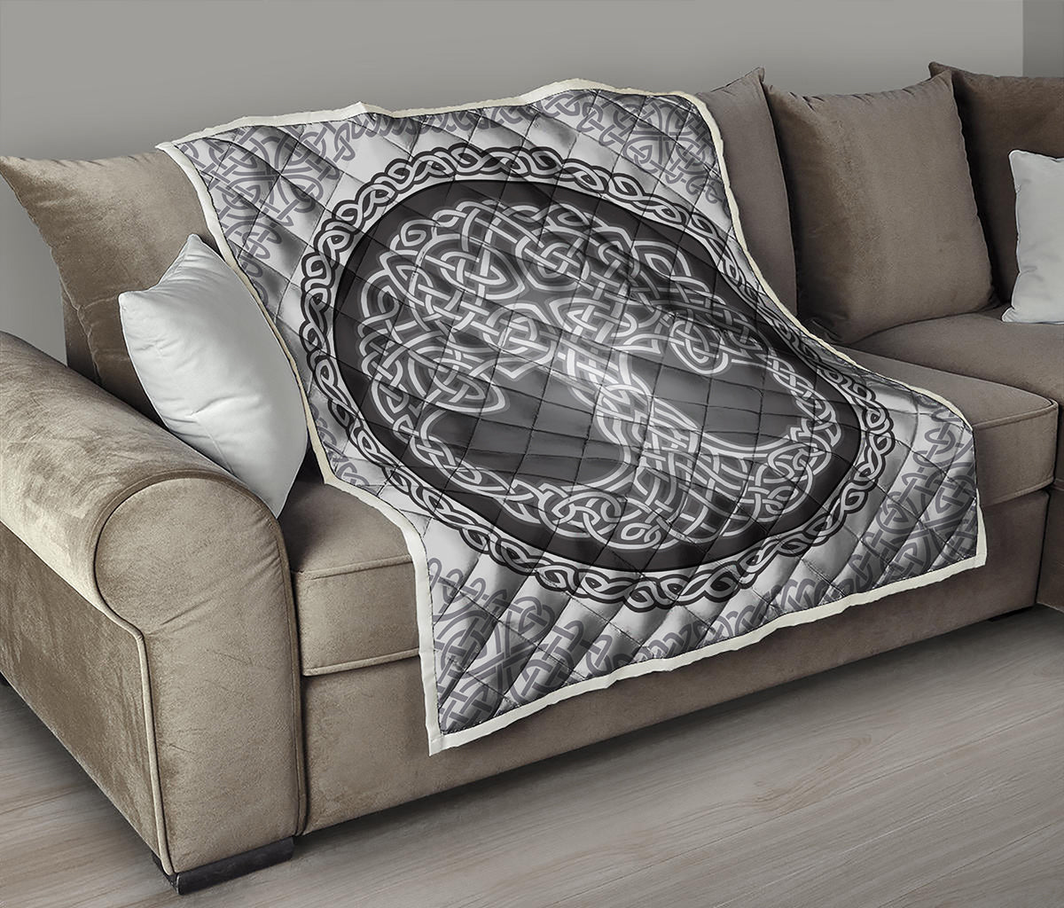 Celtic Knot Tree Of Life Print Quilt