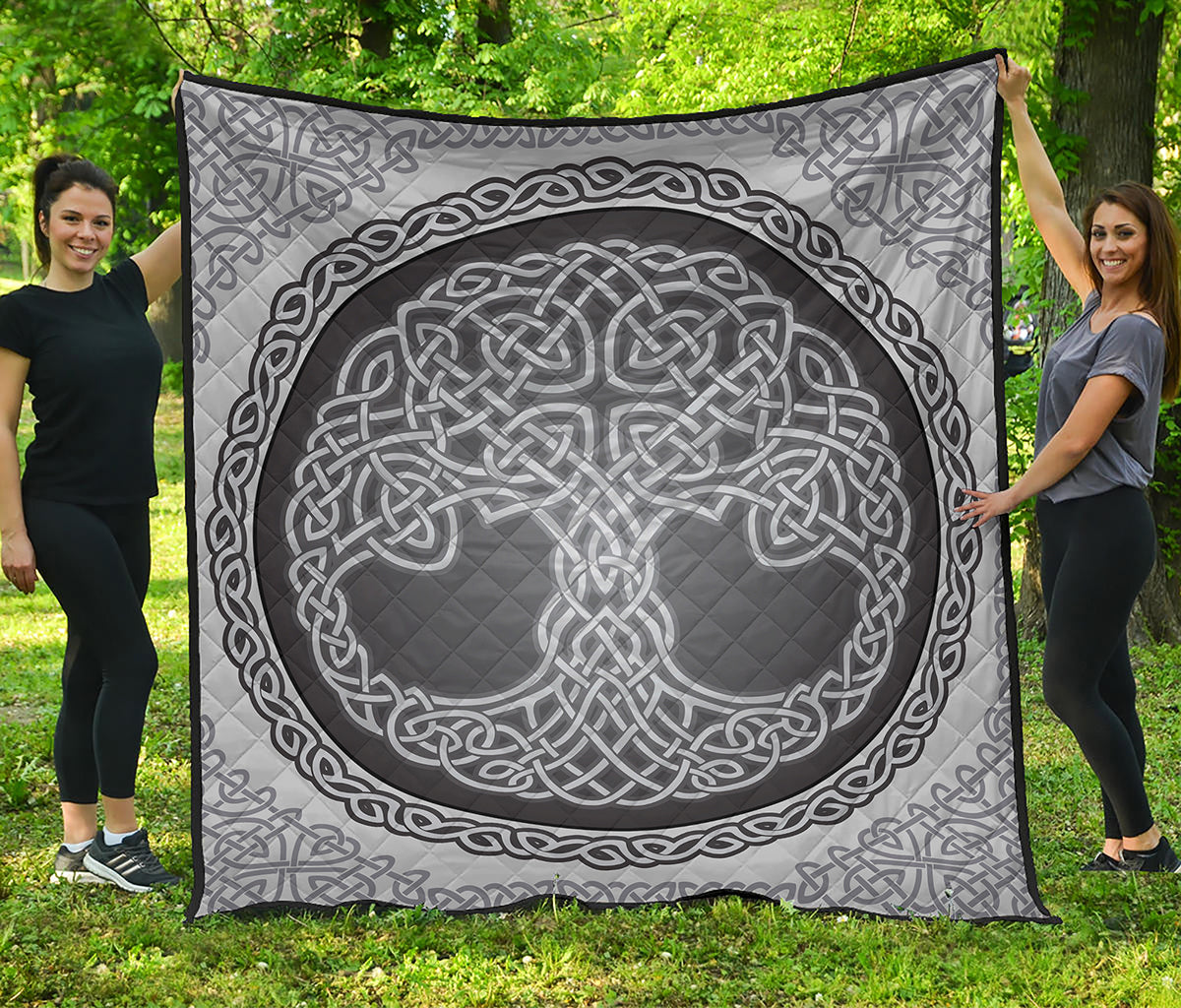 Celtic Knot Tree Of Life Print Quilt