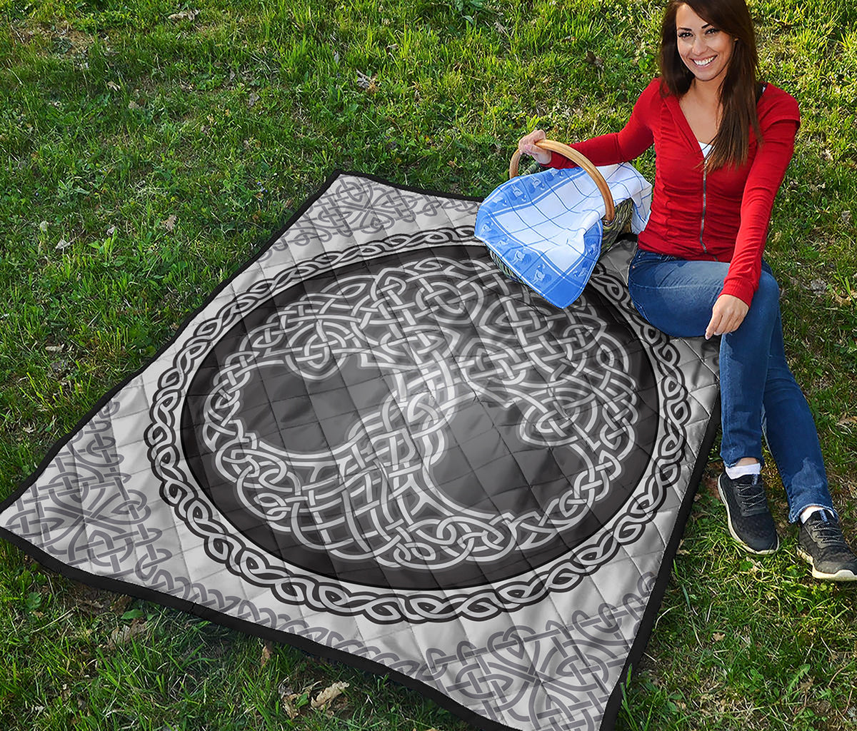 Celtic Knot Tree Of Life Print Quilt