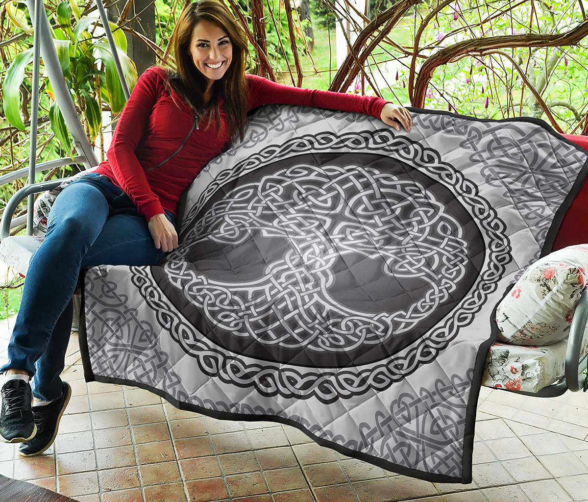 Celtic Knot Tree Of Life Print Quilt