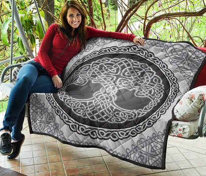 Celtic Knot Tree Of Life Print Quilt