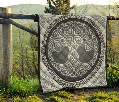 Celtic Knot Tree Of Life Print Quilt