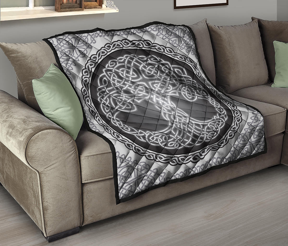 Celtic Knot Tree Of Life Print Quilt