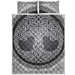 Celtic Knot Tree Of Life Print Quilt Bed Set