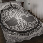 Celtic Knot Tree Of Life Print Quilt Bed Set