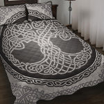 Celtic Knot Tree Of Life Print Quilt Bed Set