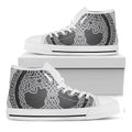 Celtic Knot Tree Of Life Print White High Top Sneakers