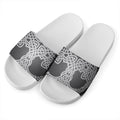 Celtic Knot Tree Of Life Print White Slide Sandals