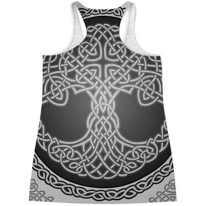 Celtic Knot Tree Of Life Print Women's Racerback Tank Top