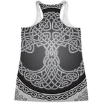 Celtic Knot Tree Of Life Print Women's Racerback Tank Top