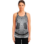 Celtic Knot Tree Of Life Print Women's Racerback Tank Top