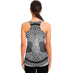 Celtic Knot Tree Of Life Print Women's Racerback Tank Top