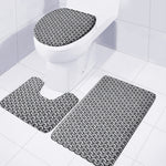 Chainmail Print 3 Piece Bath Mat Set
