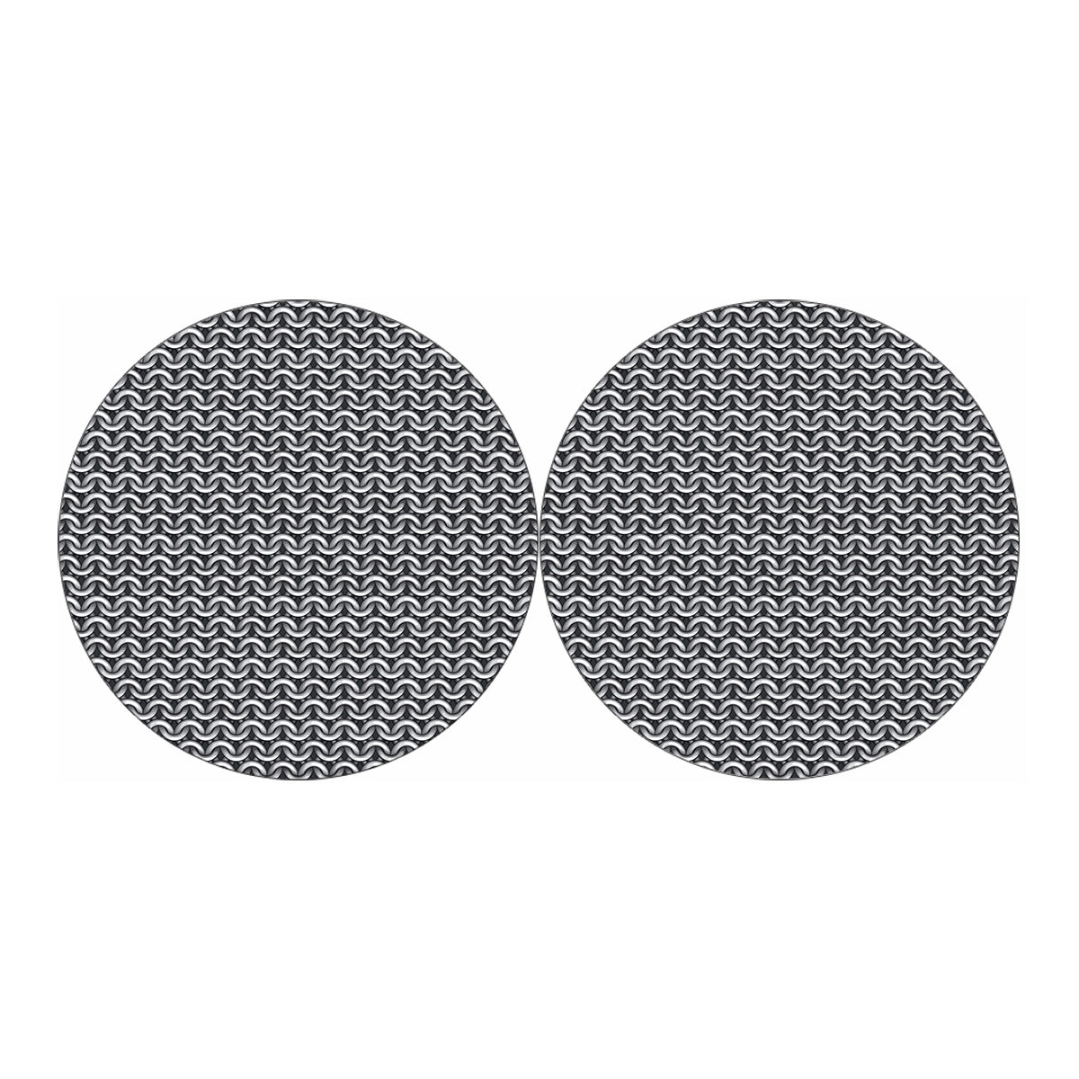 Chainmail Print Car Coasters