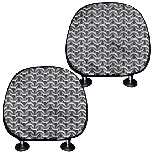 Chainmail Print Car Headrest Covers