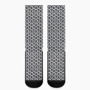 Chainmail Print Crew Socks