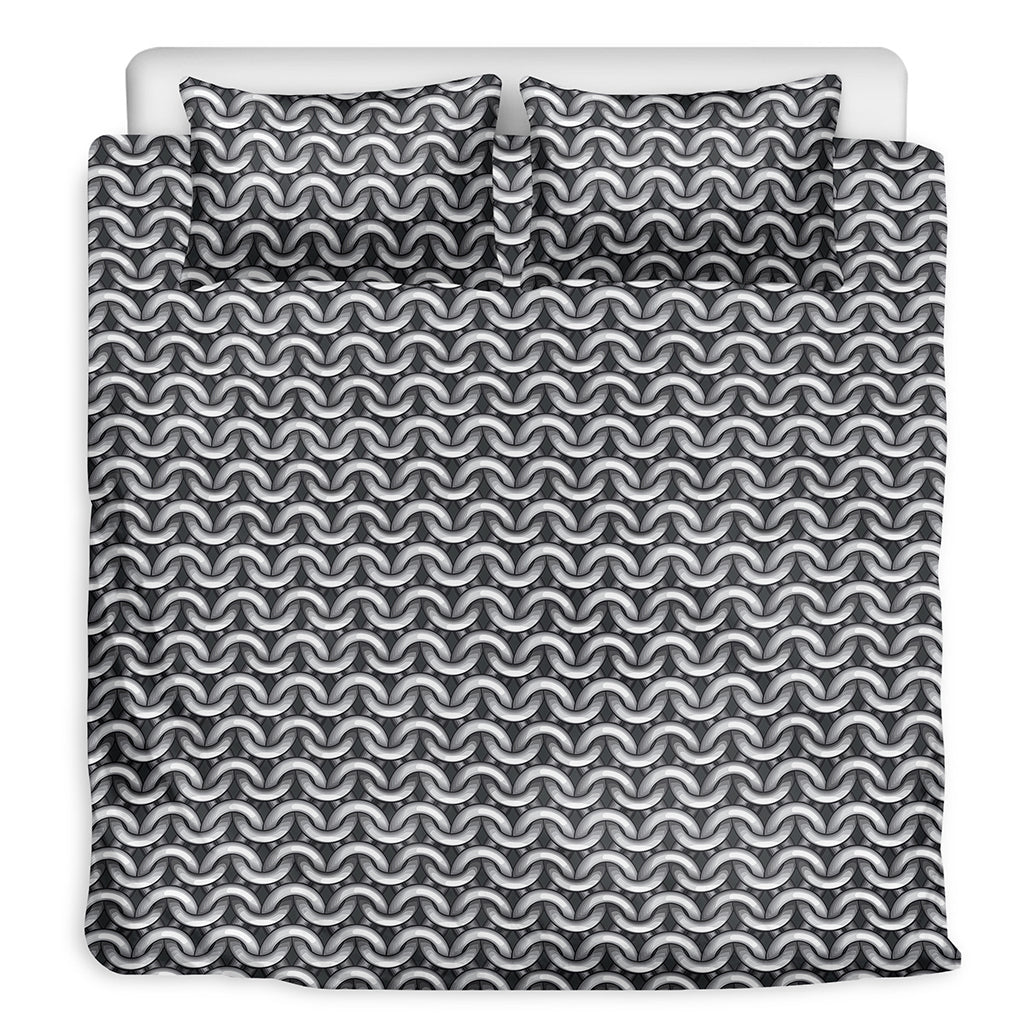 Chainmail Print Duvet Cover Bedding Set