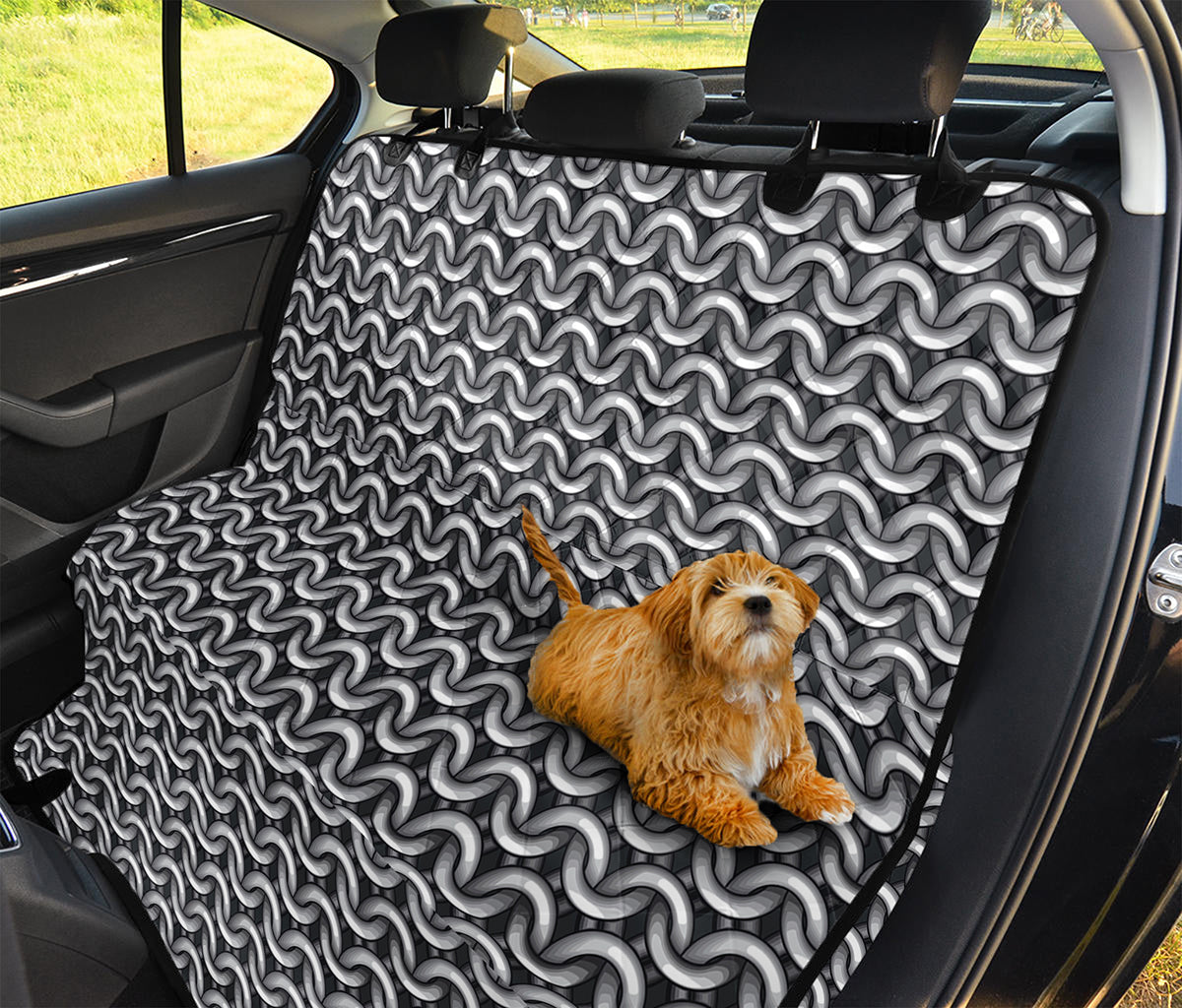 Chainmail Print Pet Car Back Seat Cover