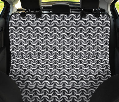 Chainmail Print Pet Car Back Seat Cover