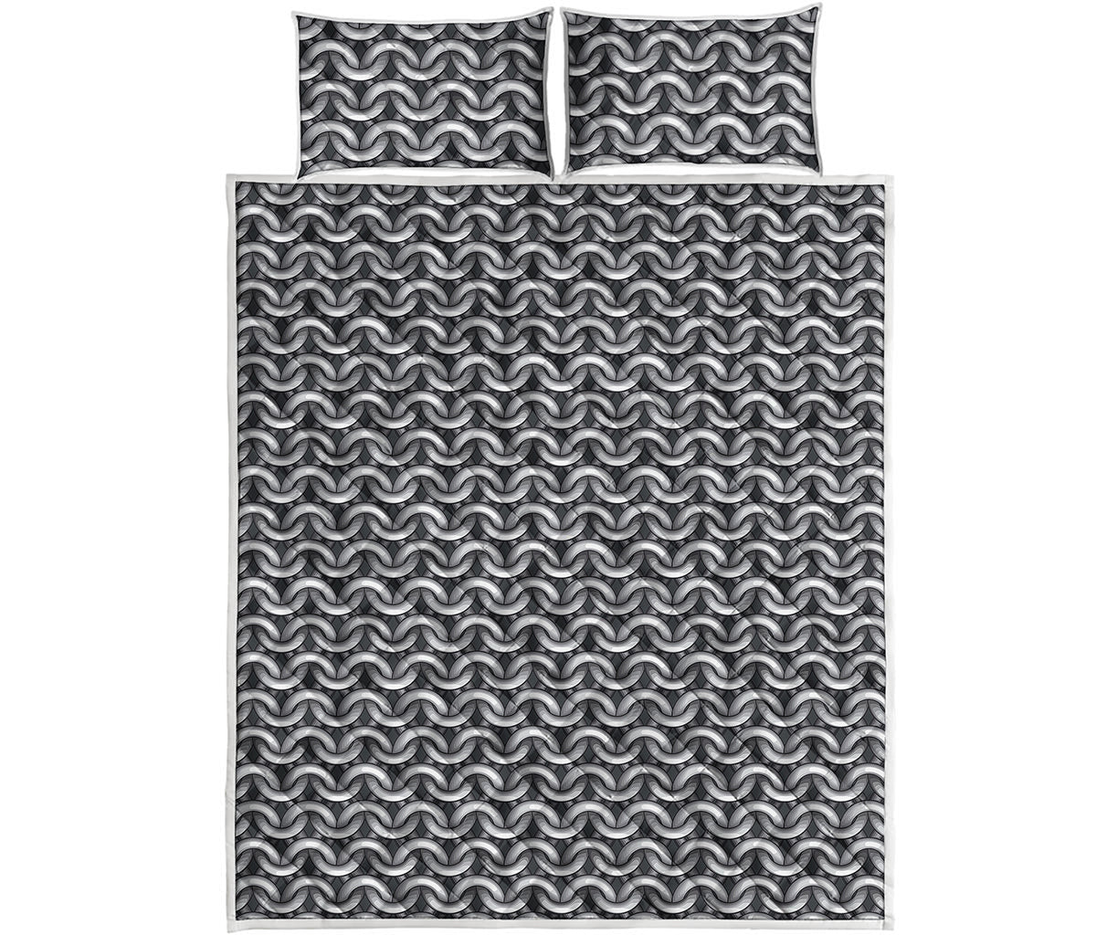 Chainmail Print Quilt Bed Set