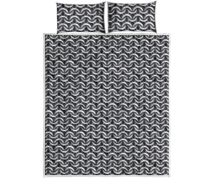Chainmail Print Quilt Bed Set