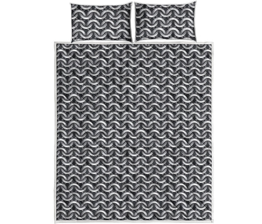 Chainmail Print Quilt Bed Set