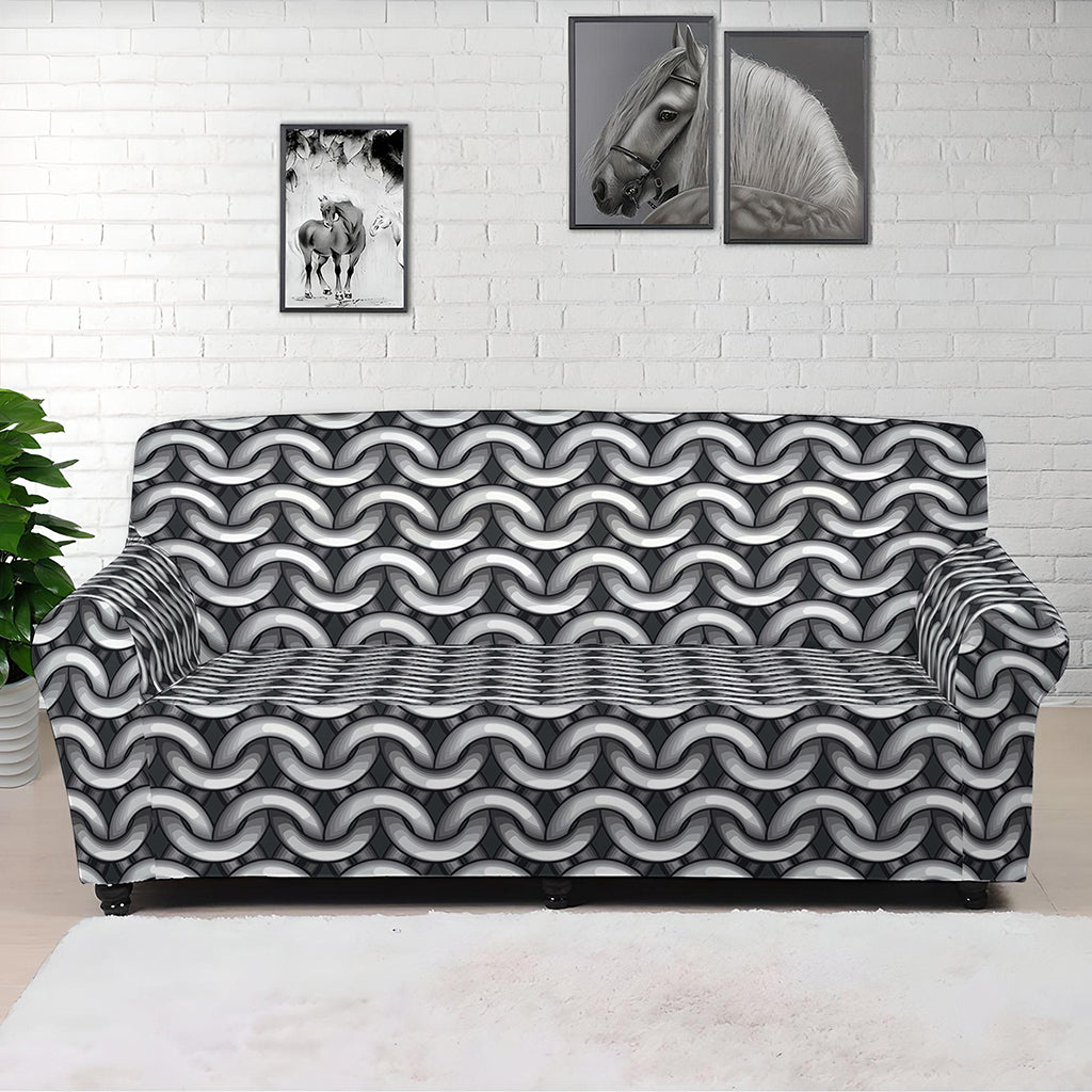 Chainmail Print Sofa Cover