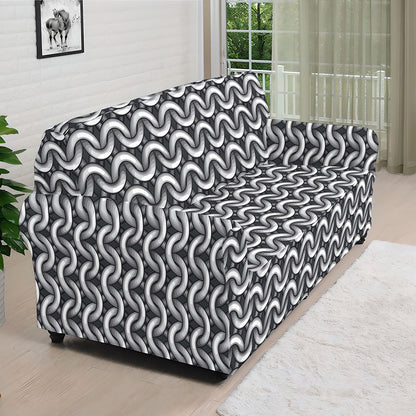 Chainmail Print Sofa Cover