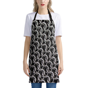 Chainmail Ring Pattern Print Apron