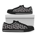 Chainmail Ring Pattern Print Black Low Top Sneakers