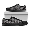 Chainmail Ring Pattern Print Black Low Top Shoes