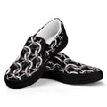 Chainmail Ring Pattern Print Black Slip On Sneakers