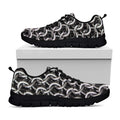 Chainmail Ring Pattern Print Black Running Shoes