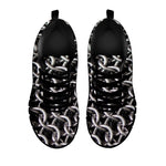 Chainmail Ring Pattern Print Black Sneakers