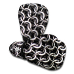 Chainmail Ring Pattern Print Boxing Gloves