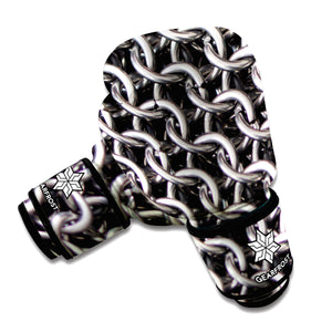 Chainmail Ring Pattern Print Boxing Gloves