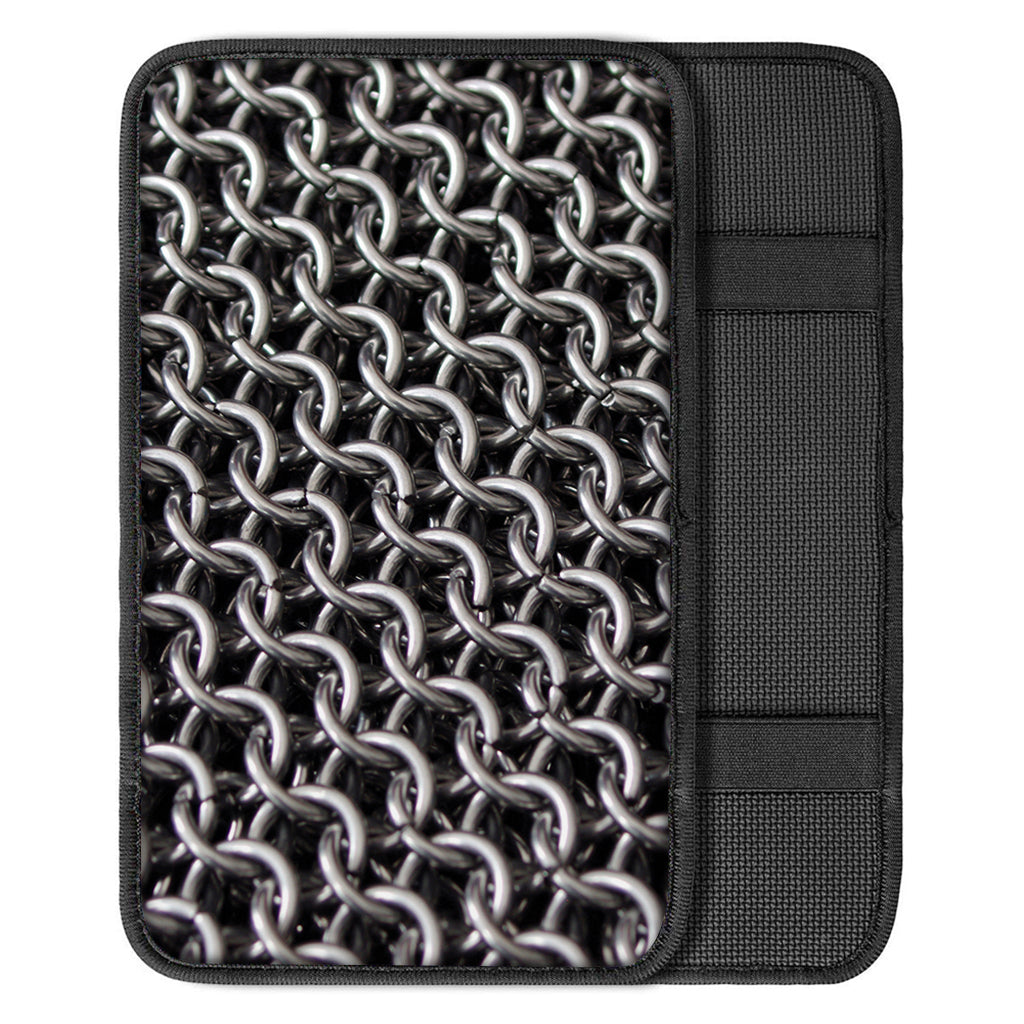 Chainmail Ring Pattern Print Car Center Console Cover