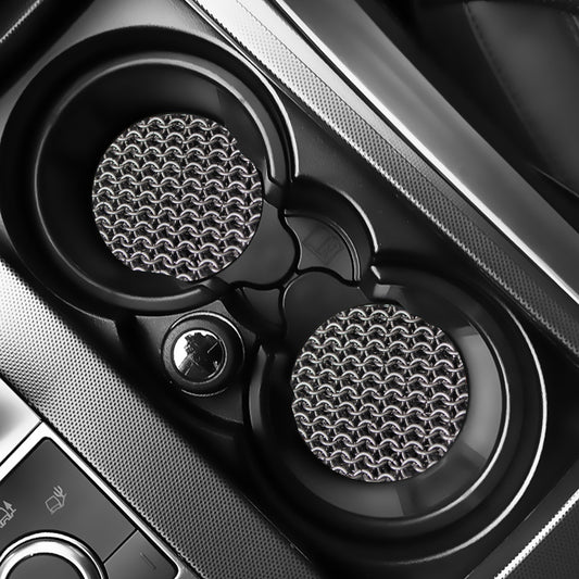 Chainmail Ring Pattern Print Car Coasters