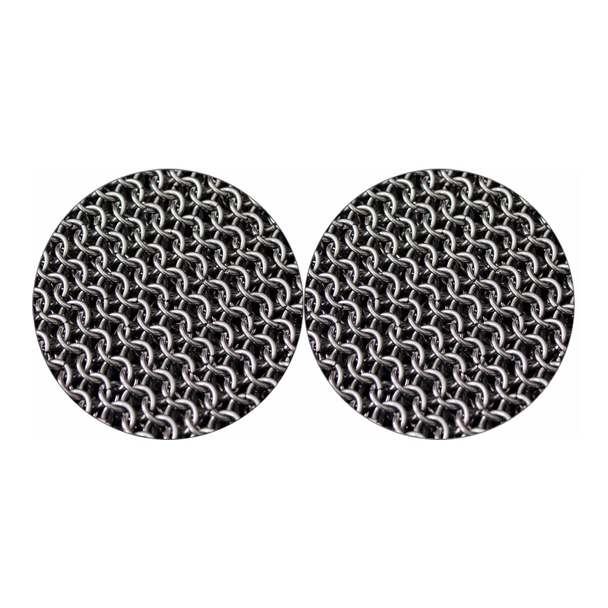 Chainmail Ring Pattern Print Car Coasters