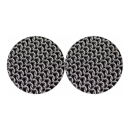 Chainmail Ring Pattern Print Car Coasters