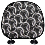 Chainmail Ring Pattern Print Car Headrest Covers