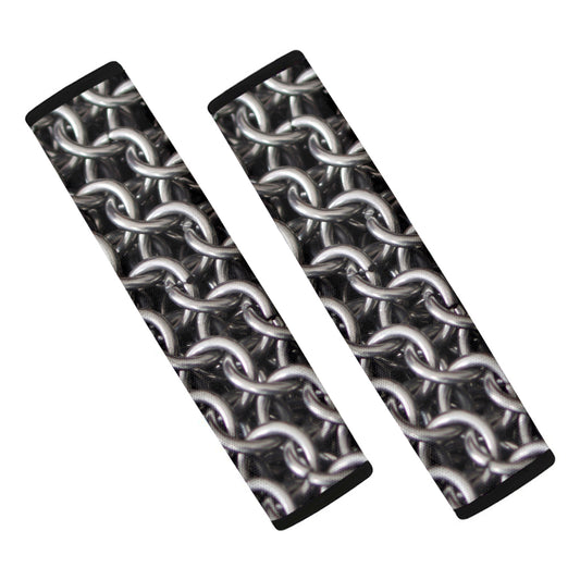 Chainmail Ring Pattern Print Car Seat Belt Covers
