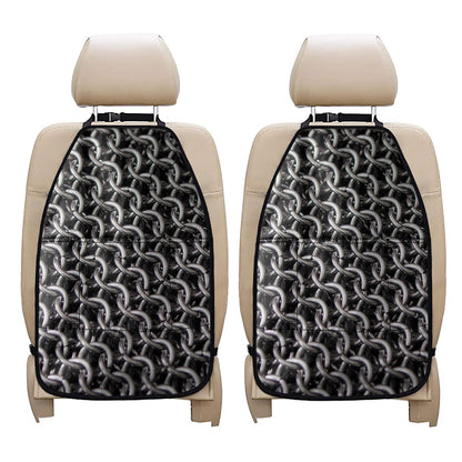 Chainmail Ring Pattern Print Car Seat Organizers