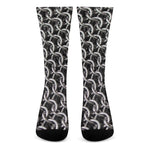 Chainmail Ring Pattern Print Crew Socks