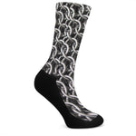 Chainmail Ring Pattern Print Crew Socks