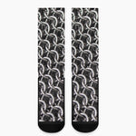 Chainmail Ring Pattern Print Crew Socks