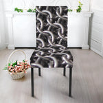Chainmail Ring Pattern Print Dining Chair Slipcover