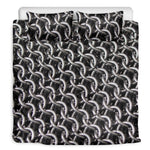 Chainmail Ring Pattern Print Duvet Cover Bedding Set