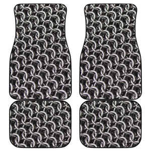 Chainmail Ring Pattern Print Front and Back Car Floor Mats